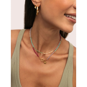 Collana Dye Dots Pastel Acciao Placcato Oro