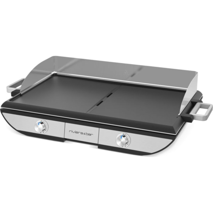 Plancha électrique RIVIERA ET BAR QPL 650 noir gris à poser, 50x30 cm