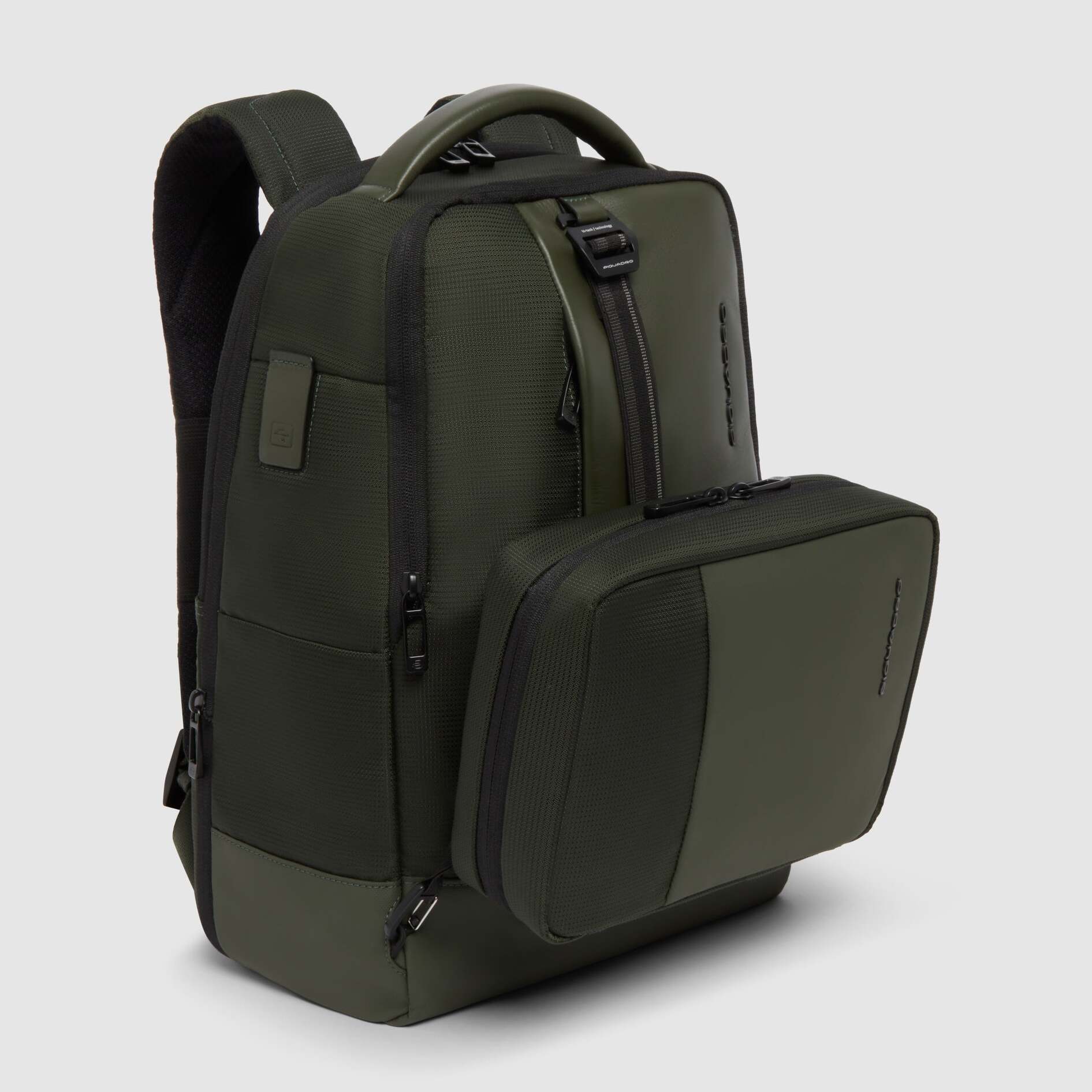 Piquadro Beauty case uomo modulare in tessuto riciclato