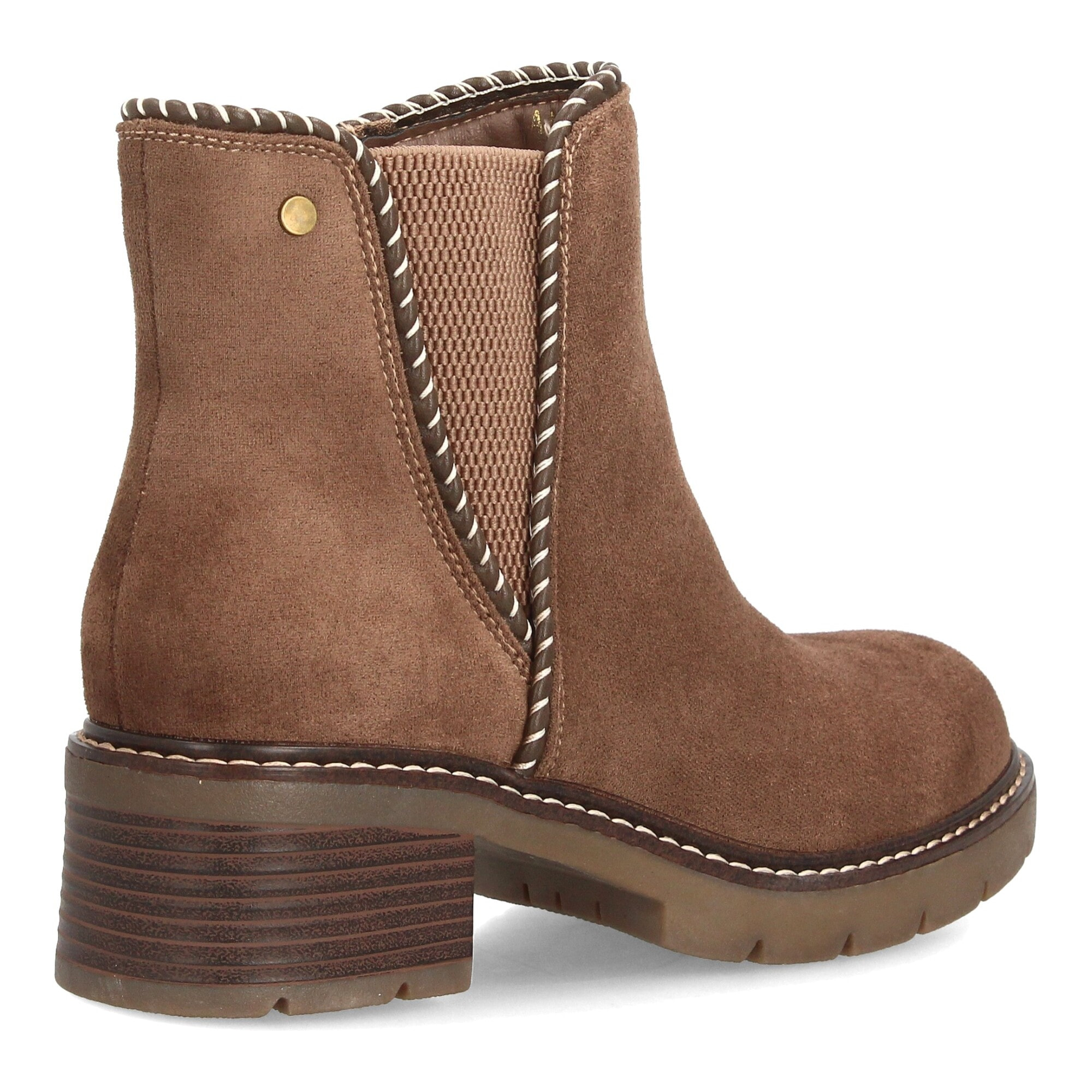 Botines casual con ribete trenzado para mujer