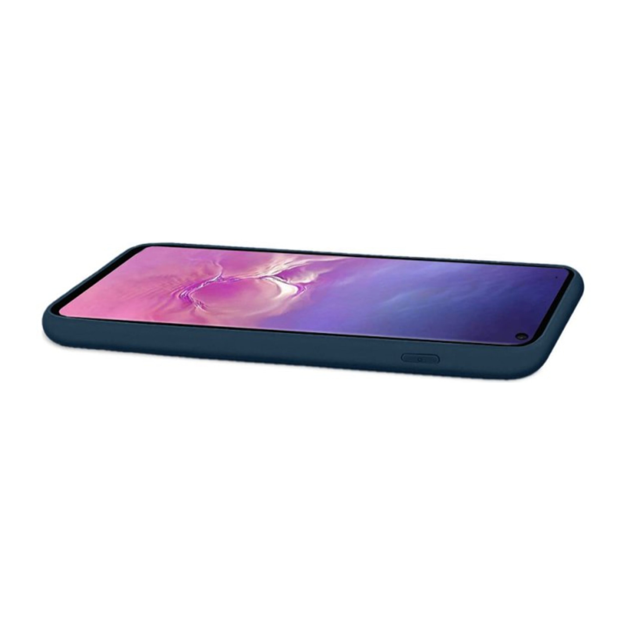 Coque Samsung Galaxy S10e Silicone Liquide Bleue + 2 Vitres en Verre Trempé Protection écran