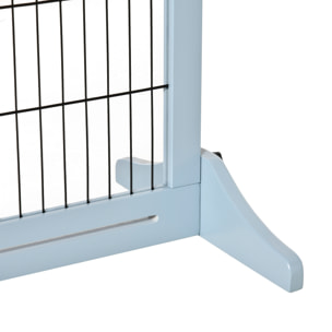 Barrera de Seguridad para Perros Extensible Barrera para Perros en Casa de Madera para Puerta Escalera Pasillo 104-183x36x69 cm Gris