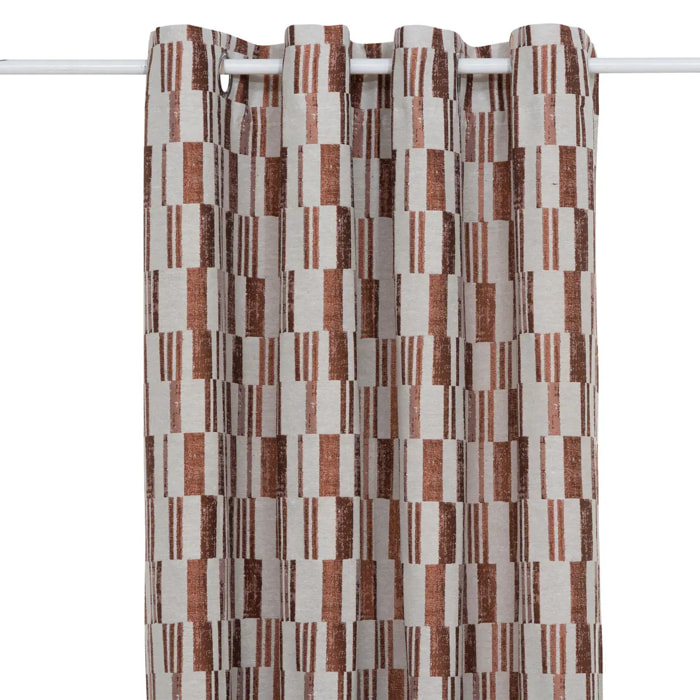 Rideau "Leyna" jacquard terracotta 140x260cm