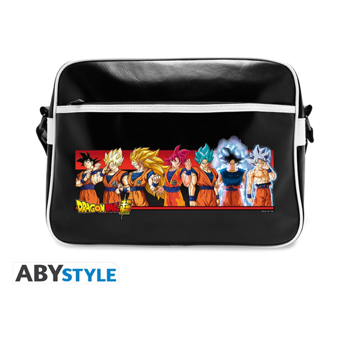 Dragon Ball Super - Borsa A Tracolla "Goku Transformazioni" Vinile 38 x 29 x 12,5 cm