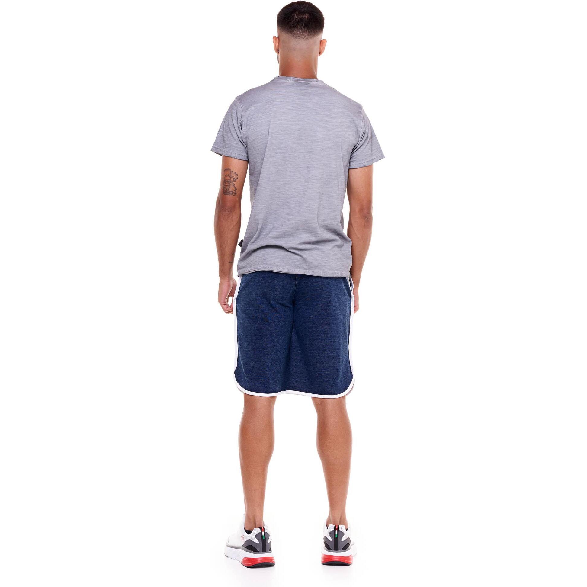 Camiseta hombre efecto desteñido palmera playa