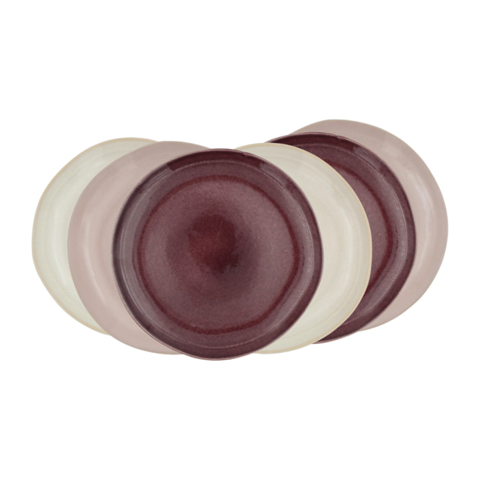 Lot de 6 assiettes à dessert, TERRA