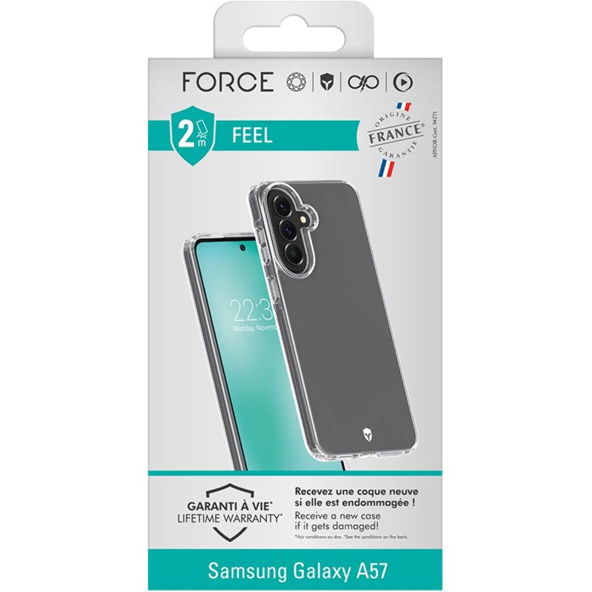 Coque FORCE CASE feel galaxy A57 transparent OFP recycl 5