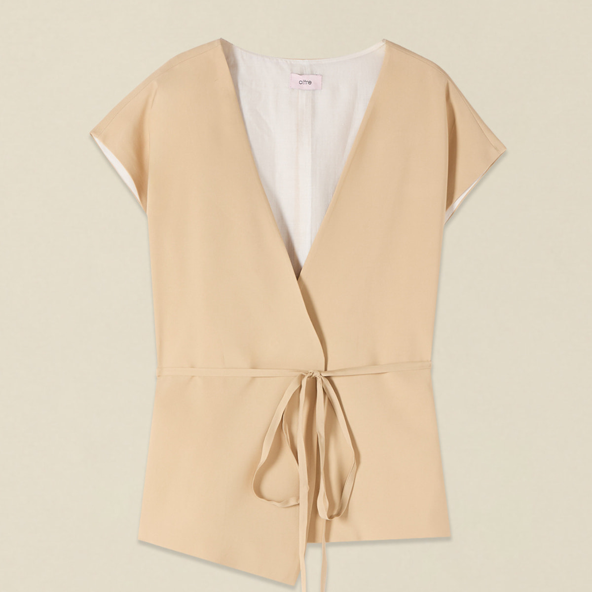 Oltre - Chaqueta desestructurada cruzada - Beige