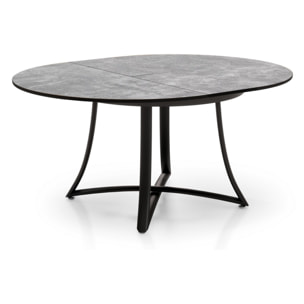 Oresteluchetta Tavolo rotondo allungabile MALMO CEMENTO