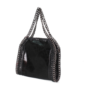 Borsa a mano da donna Made in Italy - Modello Zefira Chic - Pelle scamosciata stampata - 23.0 x 20.0 x 7.0 cm
