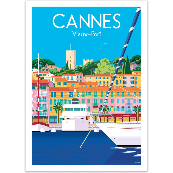 Affiche - Cannes Vieux Port - Raphael Delerue