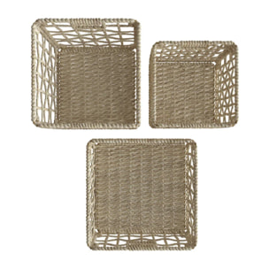 Set de 3 paniers en fibres naturelles - Janice