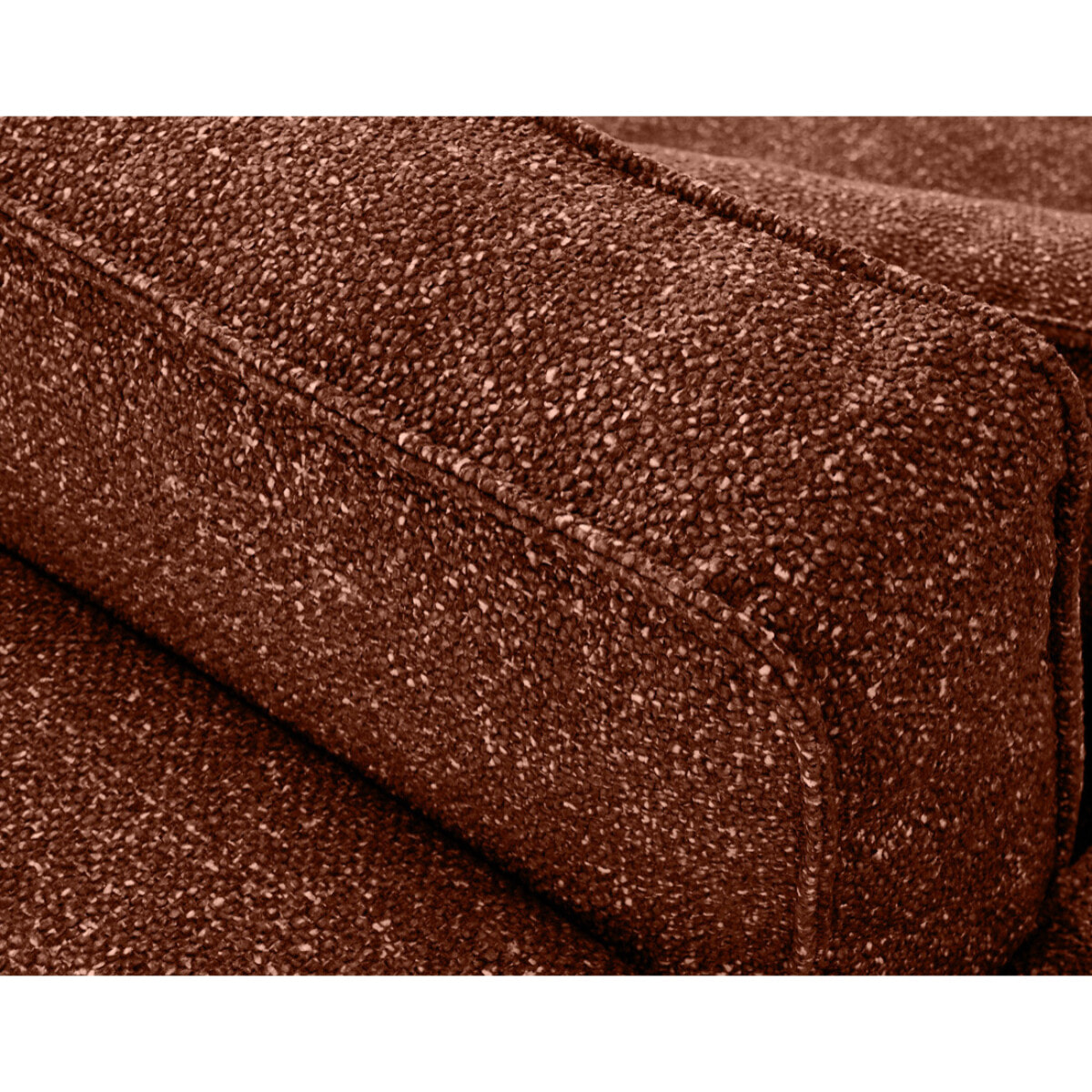 Apolline - canapé d'angle réversible 4 places convertible avec coffres en tissu moucheté - Terracotta