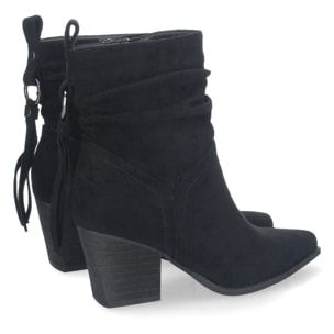 Botin de Tacon con Flecos y Cremallera