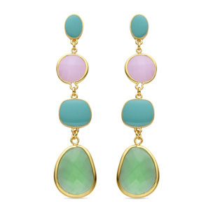 Pendientes Lux by Lux acabadoss en oro amarillo 18k