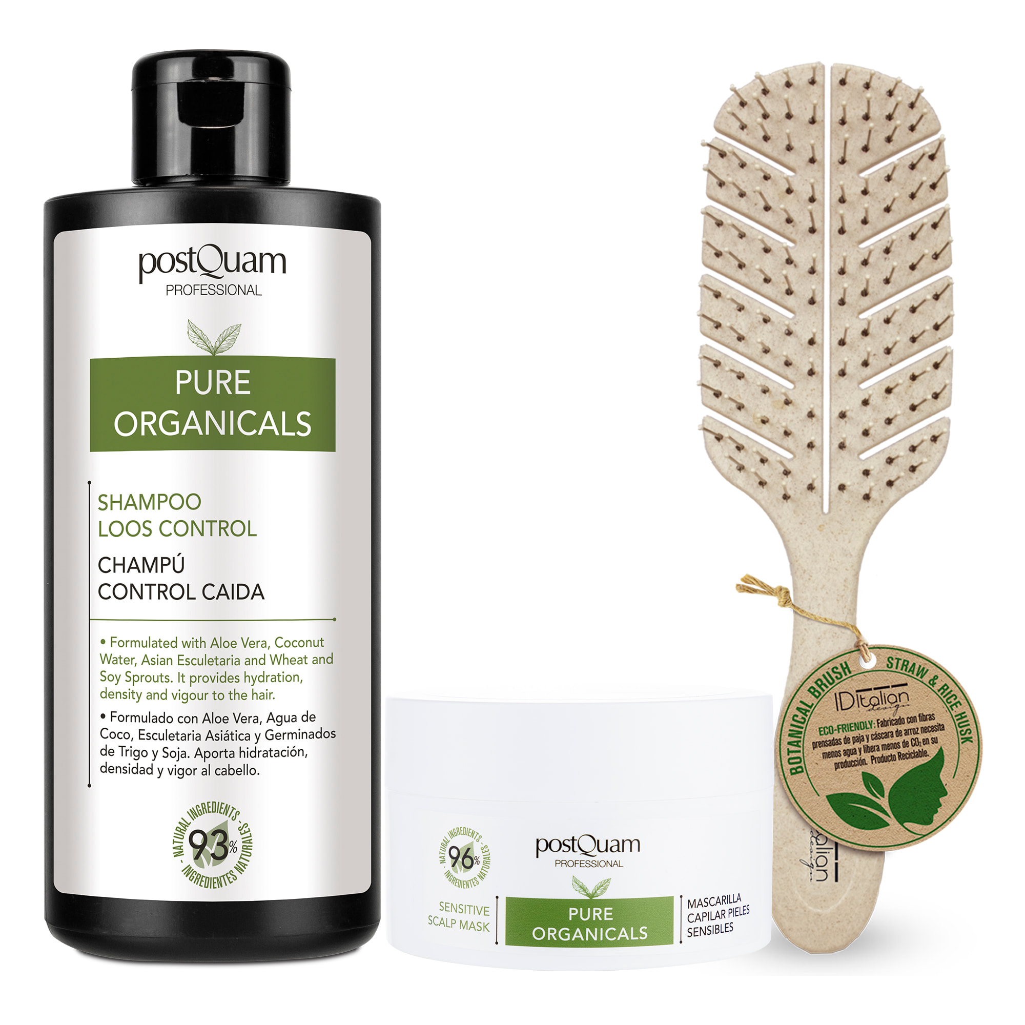 Tratamiento Caida Organicals + Cepillo Espiga Biodregadable
