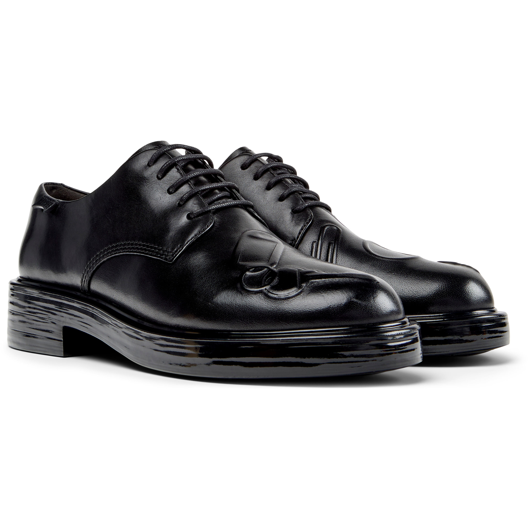 Zapatos de cordones - CAMPER Dean Twins - Negro - Cuero liso