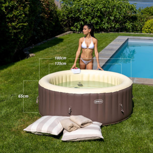 Spa Idromassaggio Rotonda Gonfiabile Riscaldata 2-4 Persone EASE.ZONE 185x65cm 800L Pompa Super Silenziosa Integrata