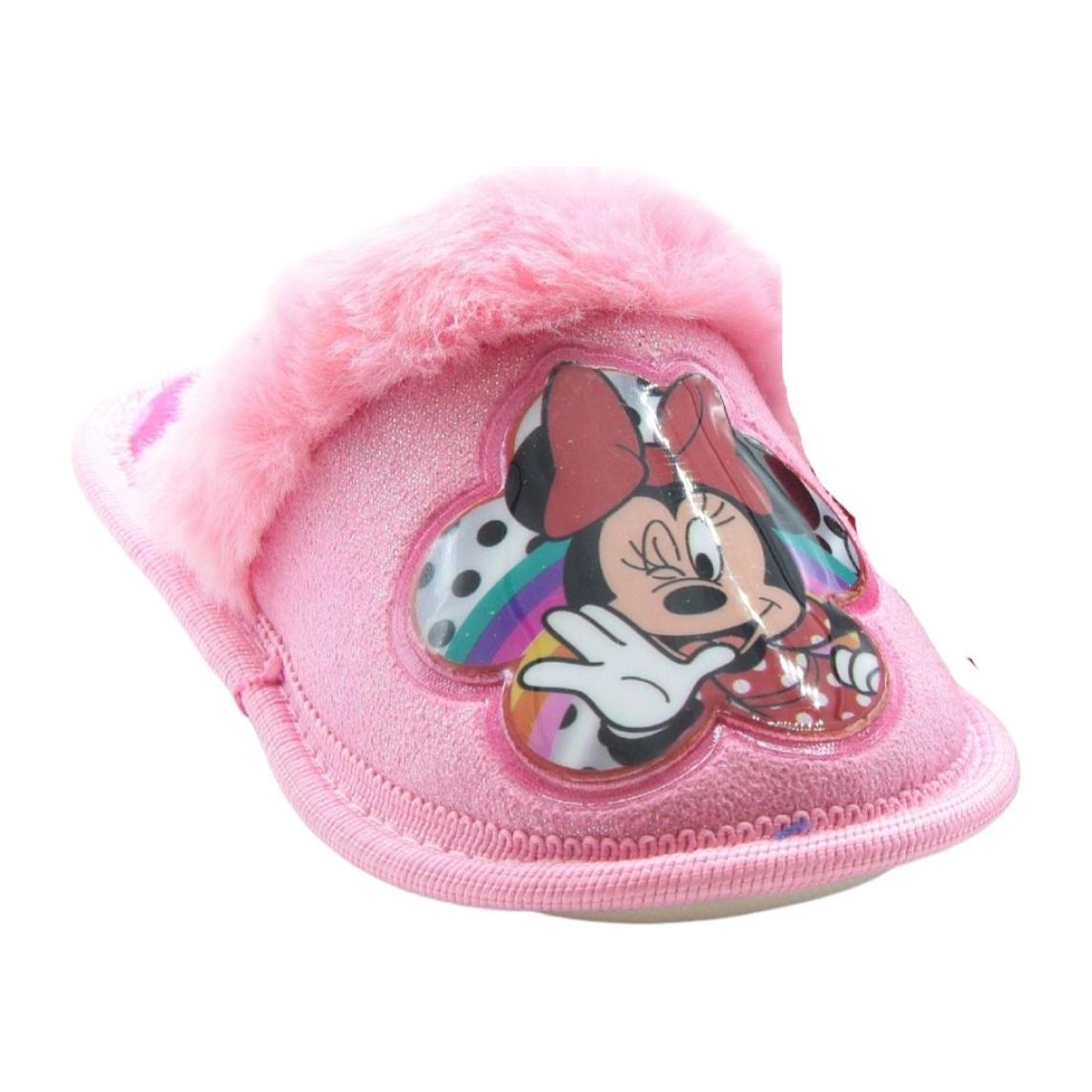 Ciabatte Pantofola Minnie con pelo Rosa Lei Disney Rosa