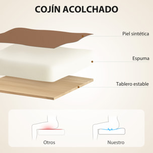 Silla de Escritorio con Reposapiés, Silla de Oficina Giratoria, con Respaldo Reclinable y Alto, Acolchado Grueso Doble, Tapizada en Cuero Sintético Resistente, Altura Ajustable, Marrón