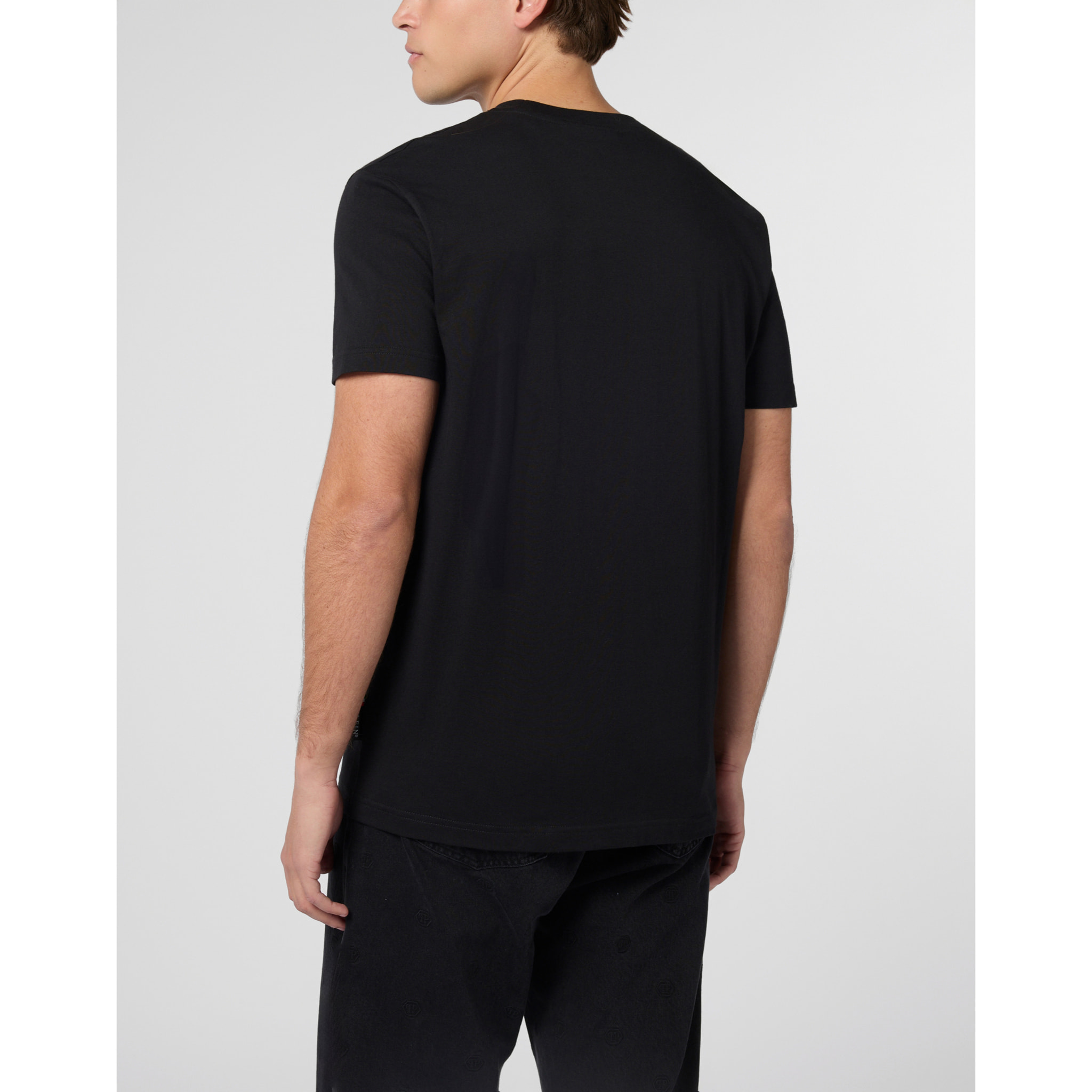 PHILIPP PLEIN Round Neck T-Shirt Crown Crystals