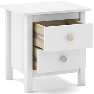 Table de chevet enfant 2 tiroirs en bois - MELVIN