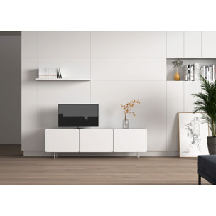 Bajo tv 3 puertas Biscuit blanco 54x180x44 cm