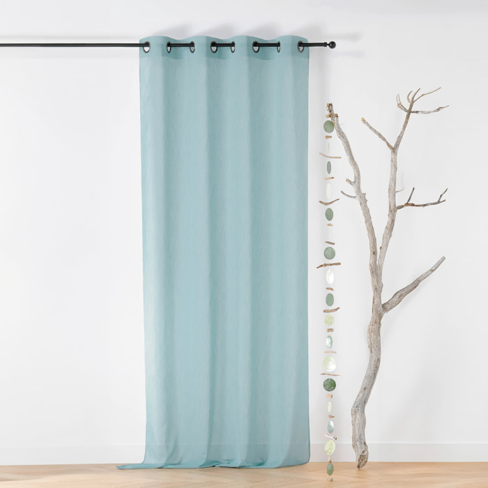 Voilage à Oeillets en Tissu Recyclé - Céladon