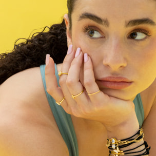 Pulsera de Circonita Brillante acabada en oro amarillo de 18K