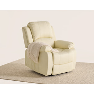 Armand - fauteuil relax électrique en simili - Beige