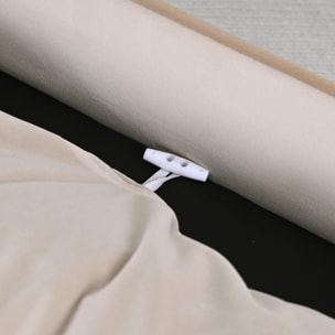Canapé pour chien, canapé pour animal de compagnie avec coussin amovible et housse lavable, en velours, 66 x 43 x 19,5 cm, beige