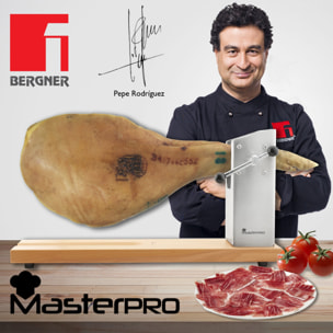 Jamonero 62x19.5x3,3 cm Bergner colección Masterpro