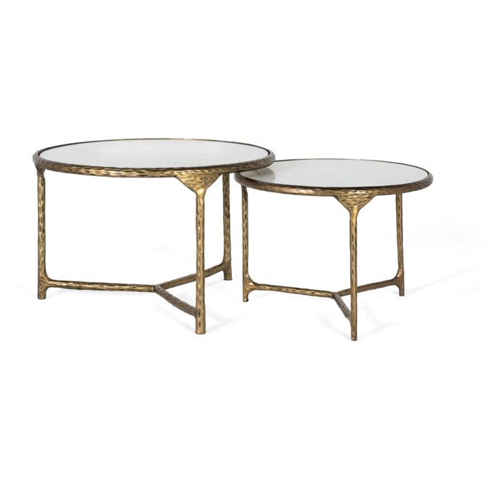 Set de 2 mesas de centro - 44x60cm diam