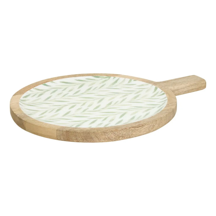 Assiette de présentation Inaya vert olive et manguier