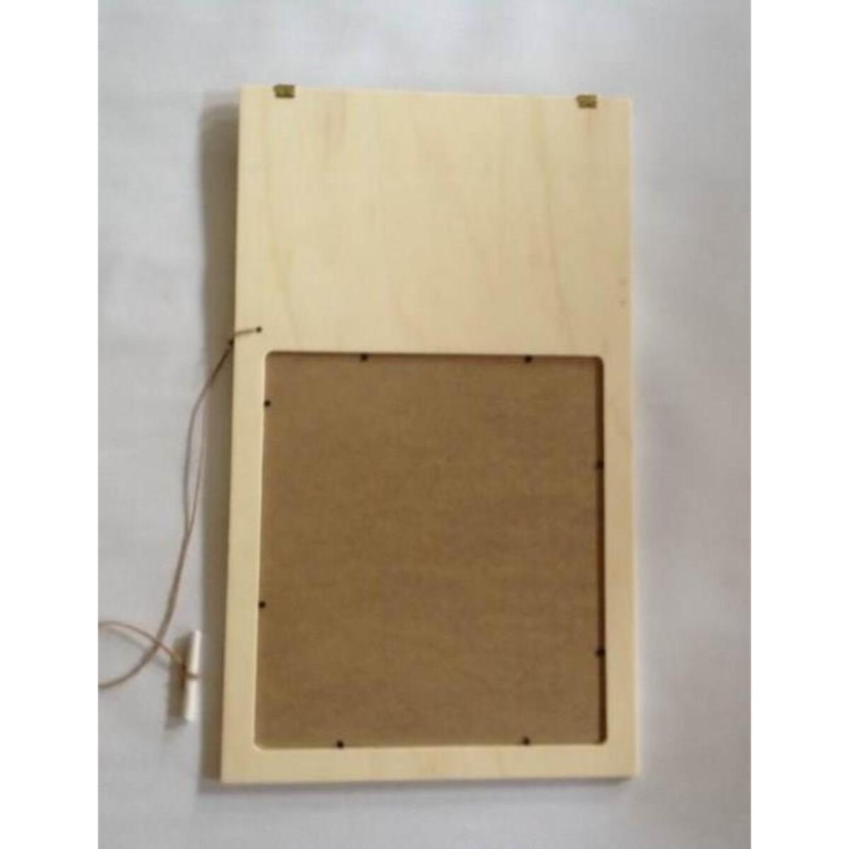 Lavagna in balsa con cuori e gesso rettangolare cm35x60x1,1