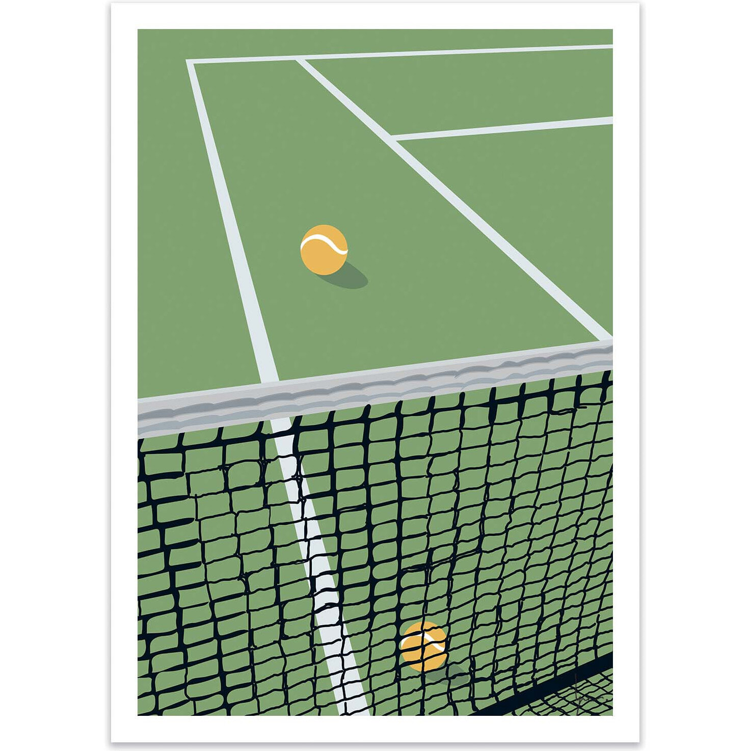 Affiche - Filet Tennis Green - LPX Illustration