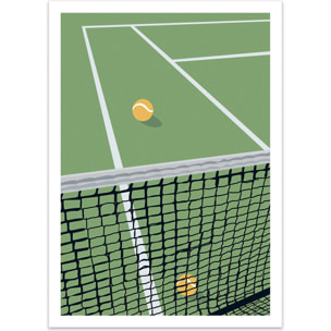 Affiche - Filet Tennis Green - LPX Illustration