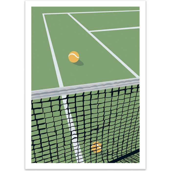 Affiche - Filet Tennis Green - LPX Illustration