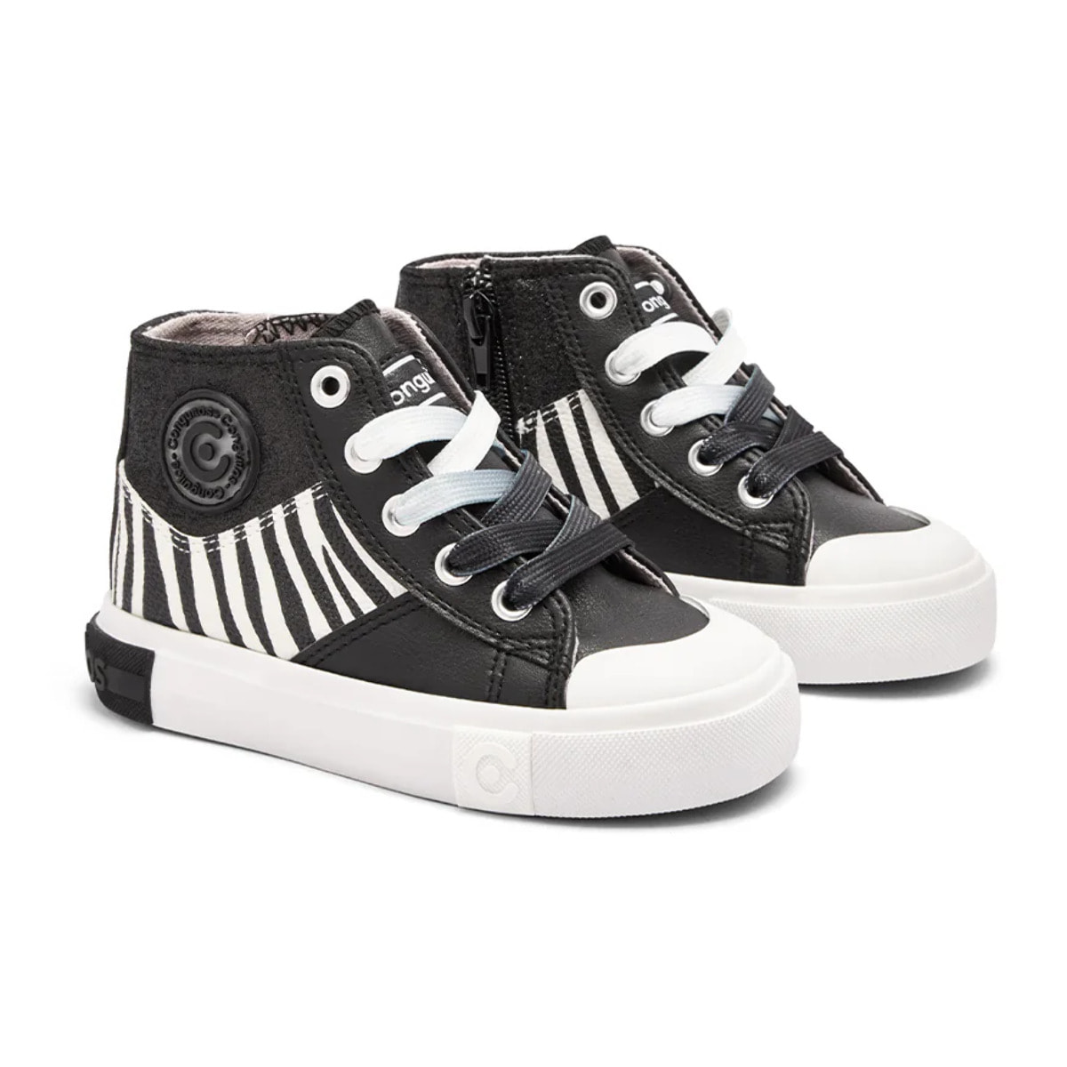 Zapatillas Altas de Niña Estampado de Zebra