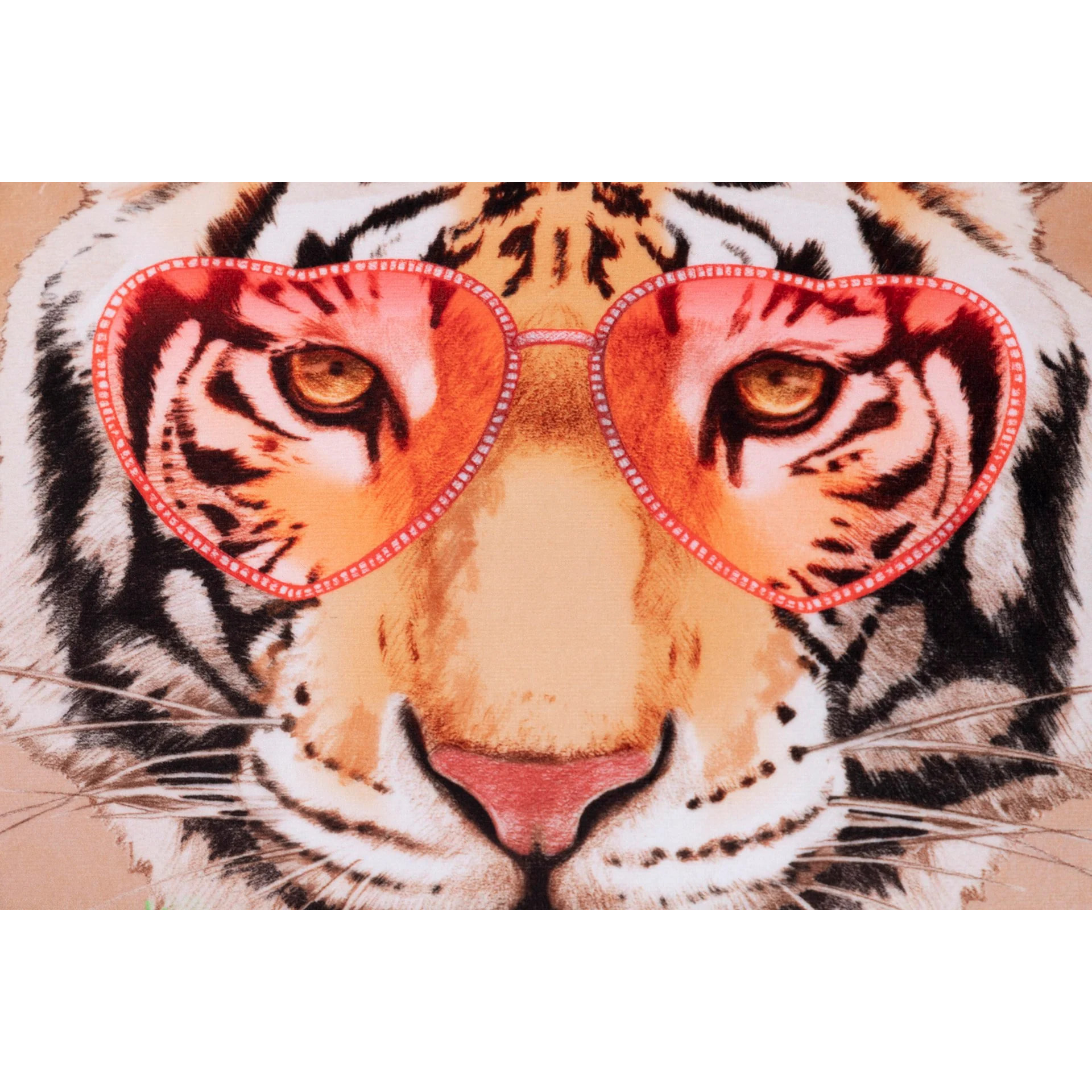 Cojin Velvet Tigre Zig Zag 45x13x45 Cm