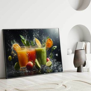 Affiche trio de jus Affiche + cadre en métal - Noir