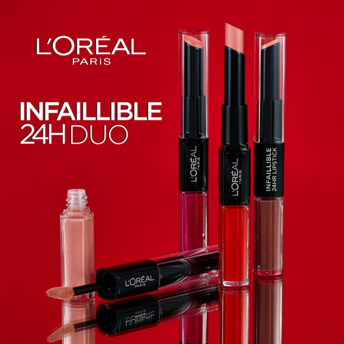 L'Oréal Paris Infaillible Rouge à Lèvres Duo 24H 501 Timeless Red