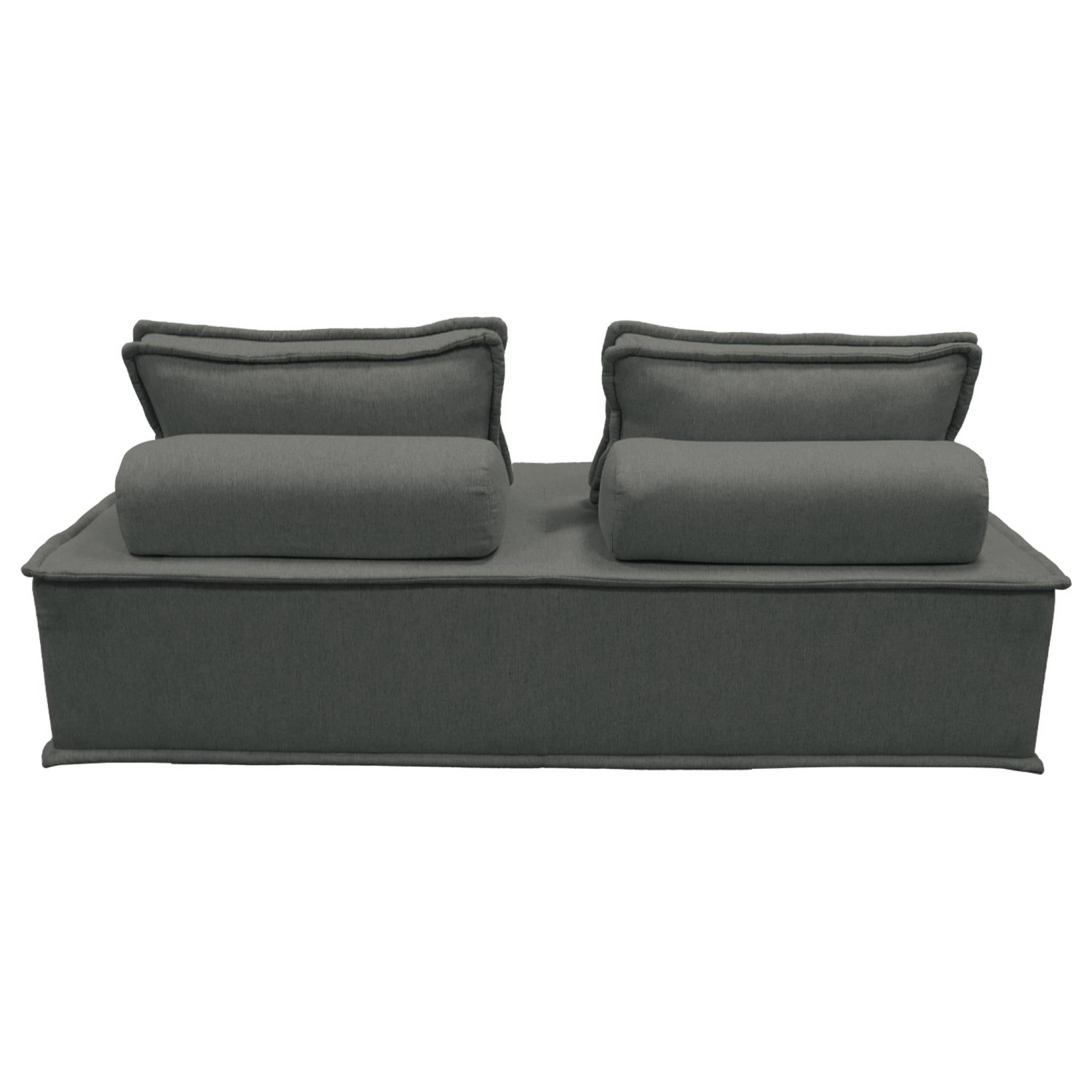 Ensemble chauffeuses DAO pour canapé modulable en tissu capitonné 4 places gris foncé