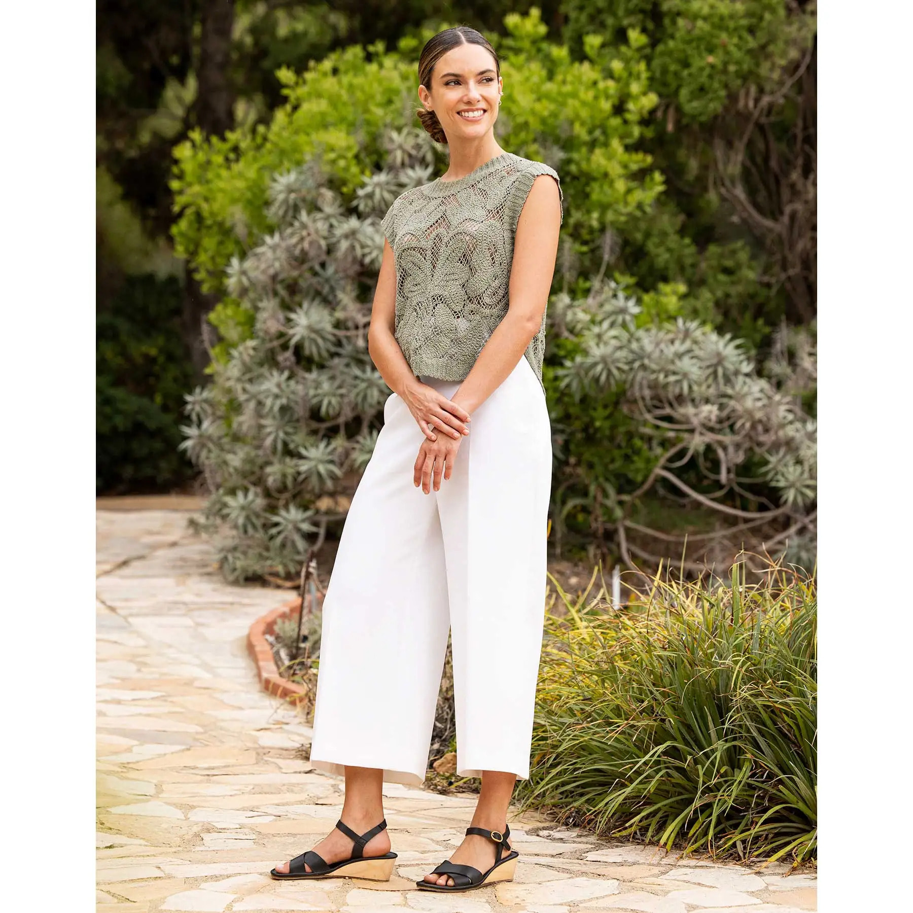 Sandalias con tacón N854 SOFT NAPPA CUERO/ GAIA color Cuero