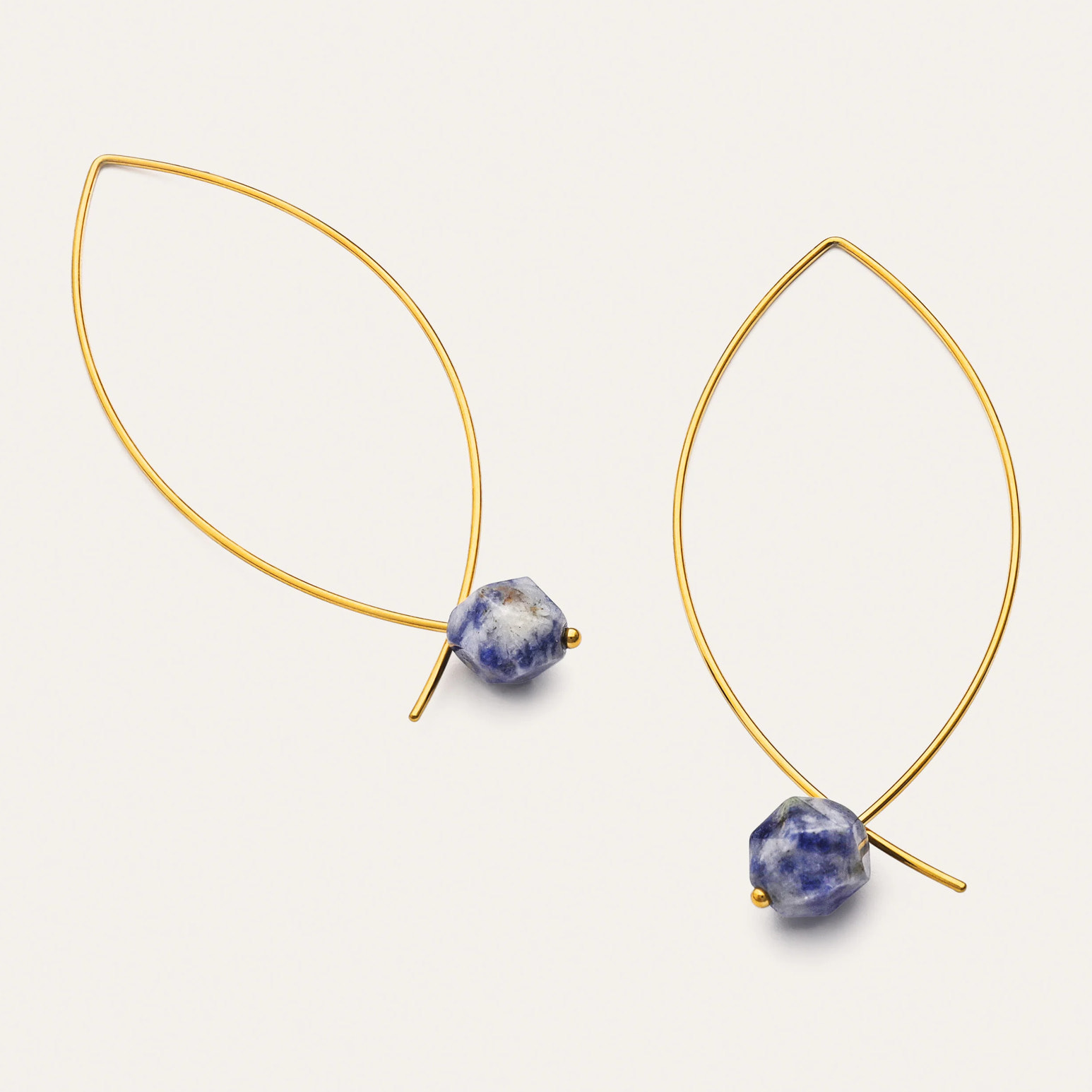 Pendientes Arch Stone Acero Baño Oro