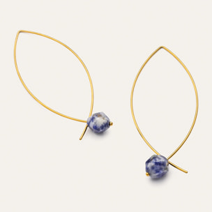 Pendientes Arch Stone Acero Baño Oro