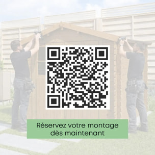 Abri de jardin - bois brut - 3 m²