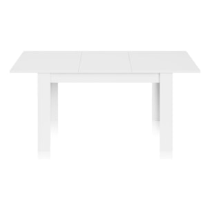 Mesa de comedor extensible Kendra 140 Blanco Artik (Blanco Mate)