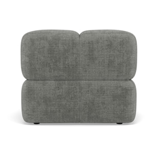 Grace - module d'assise sans accoudoir en velours texturé - Gris