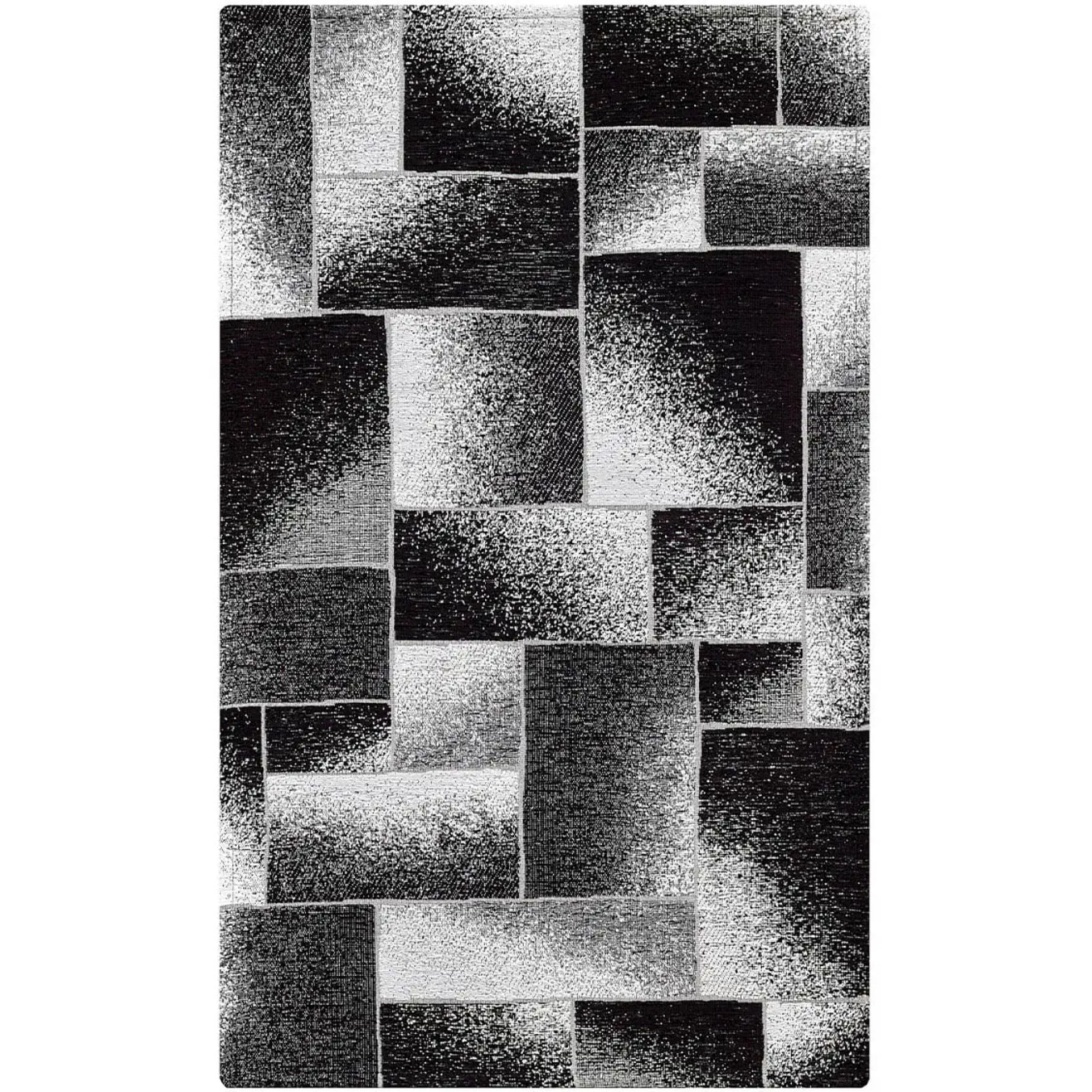 Tappeto Passatoia Corridoio Geometrico Nero